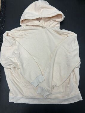 nuuds vintage fleece heather Cream Hooded Pullover Sweatshirt